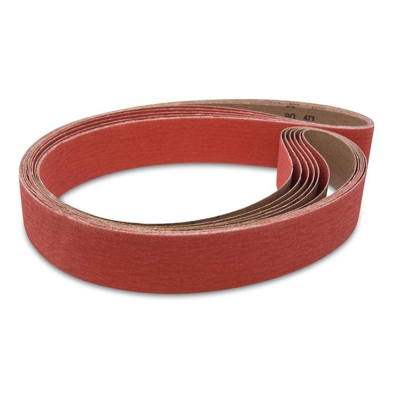Red Label Abrasives 2 X 72 Inch 80 Grit EdgeCore Ceramic Grinding Sanding Belts, 6 Pack - Image 3